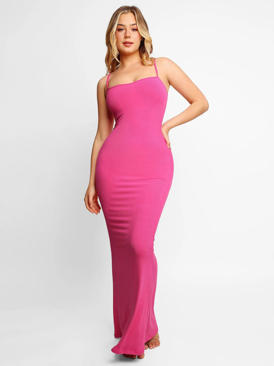 Shapewear Inbuilt Sculpting Pink Dress