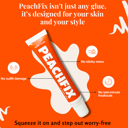 PeachFix Body Glue – Sweat-Proof, No-Slip Hold
