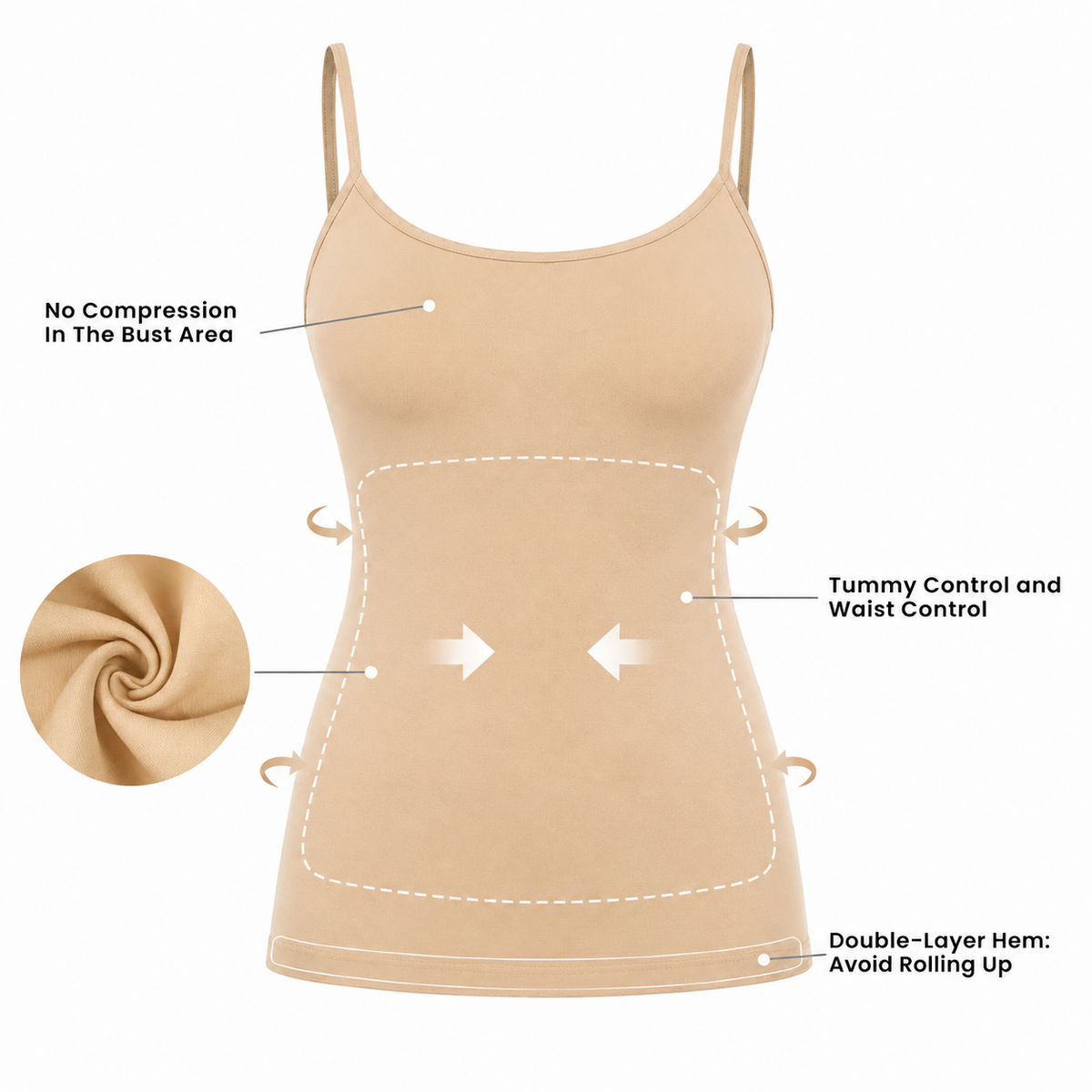 Shaper Peach Shapewear Camisole Top
