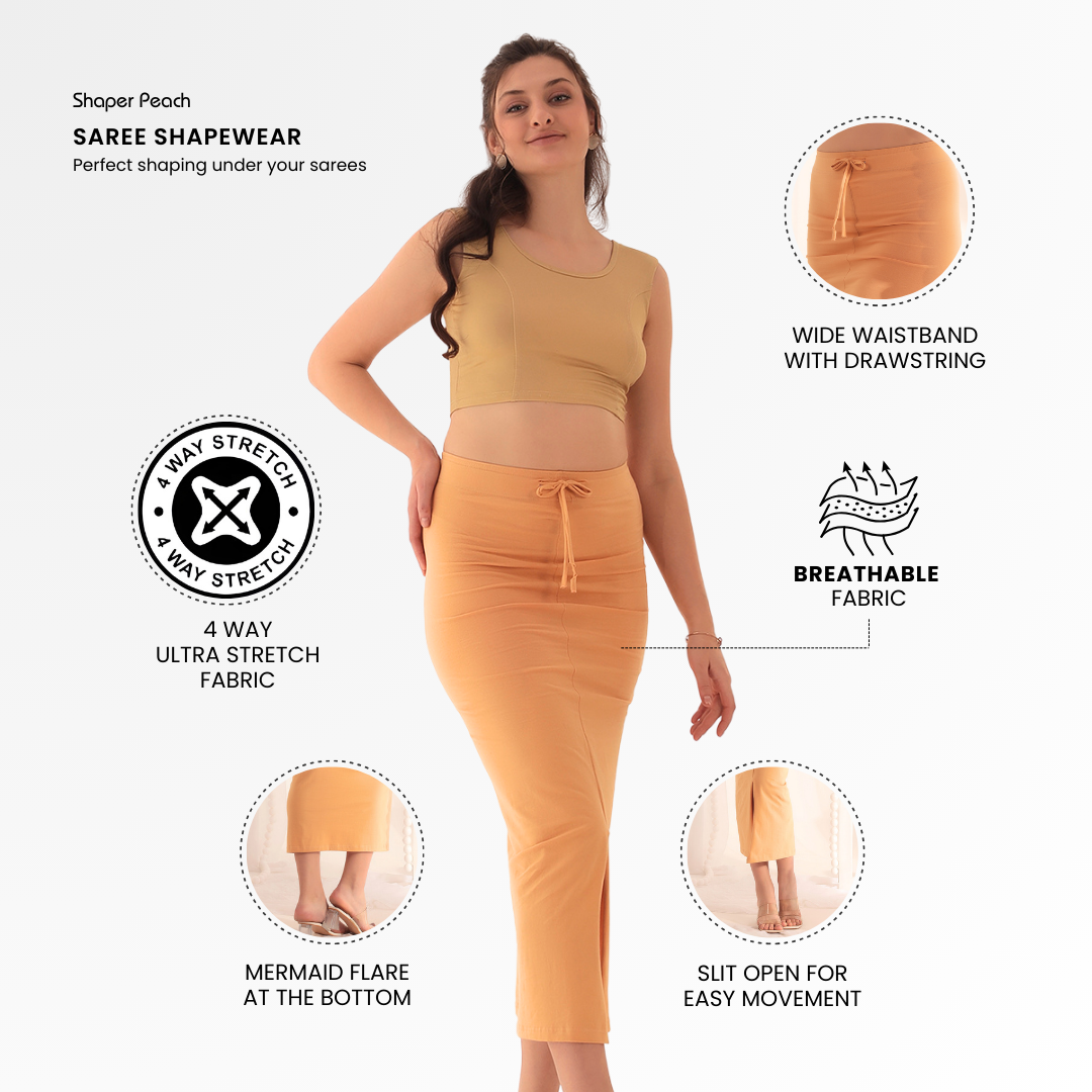 Shaper Peach Saree Shaper
