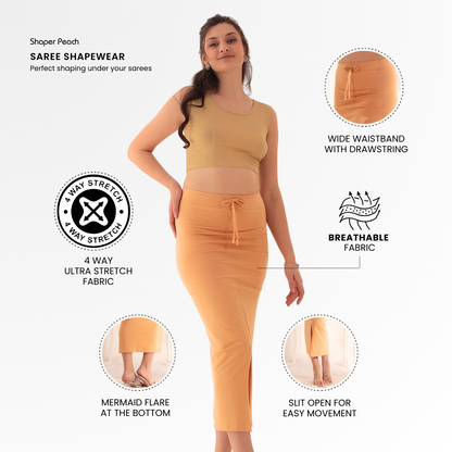 Shaper Peach Saree Shaper