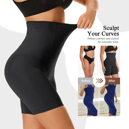 High Waist Tummy Shaper Shorts - Instant Slim Look