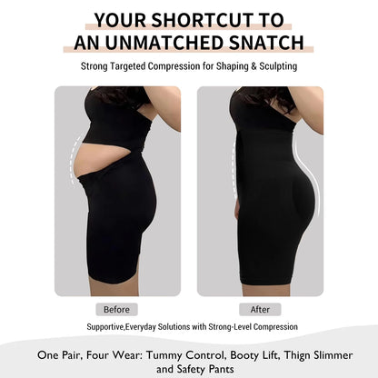 High Waist Tummy Shaper Shorts - Instant Slim Look