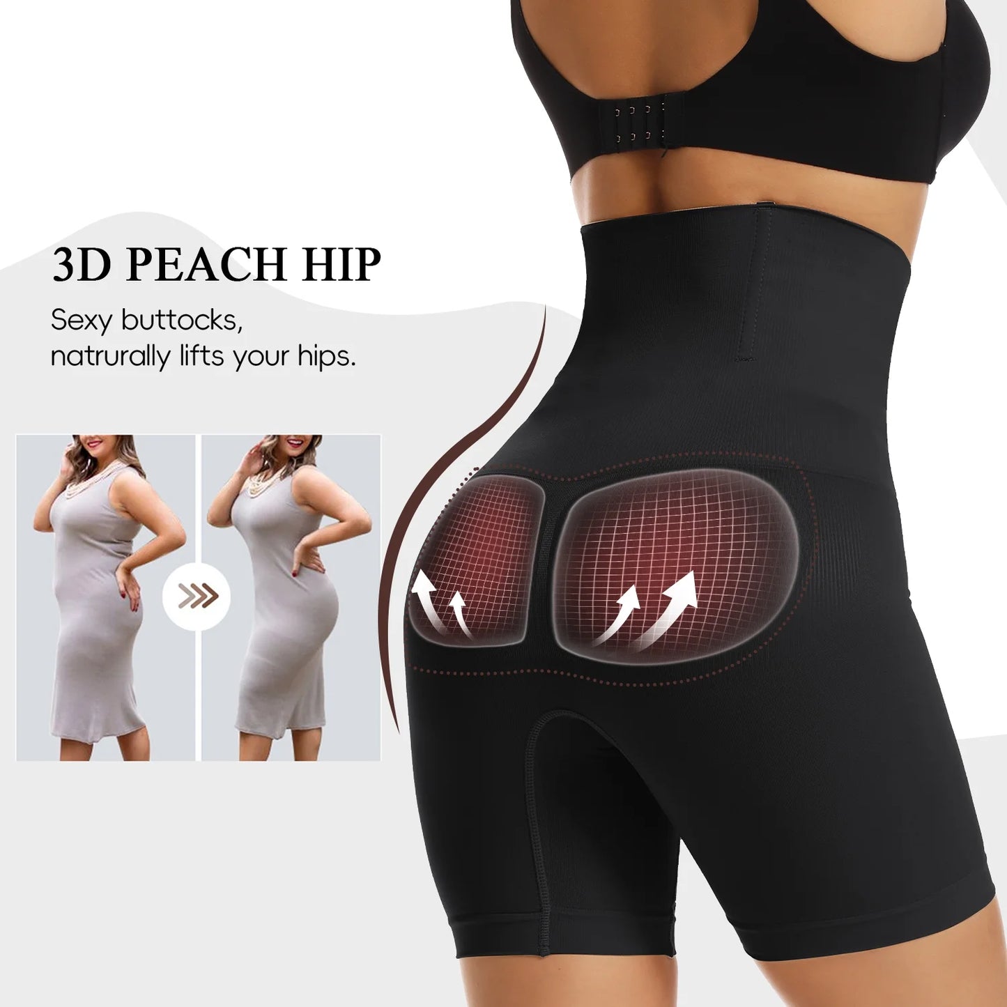 High Waist Tummy Shaper Shorts - Instant Slim Look